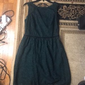 Dark green lace dress